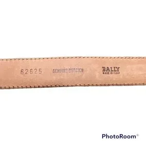 Genuine ostrich skin belt cognac Made in Italy gold tone buckle 34”-36” Bally | Accessories | Genuine Ostrich Skin Belt Cognac Made  main image 2